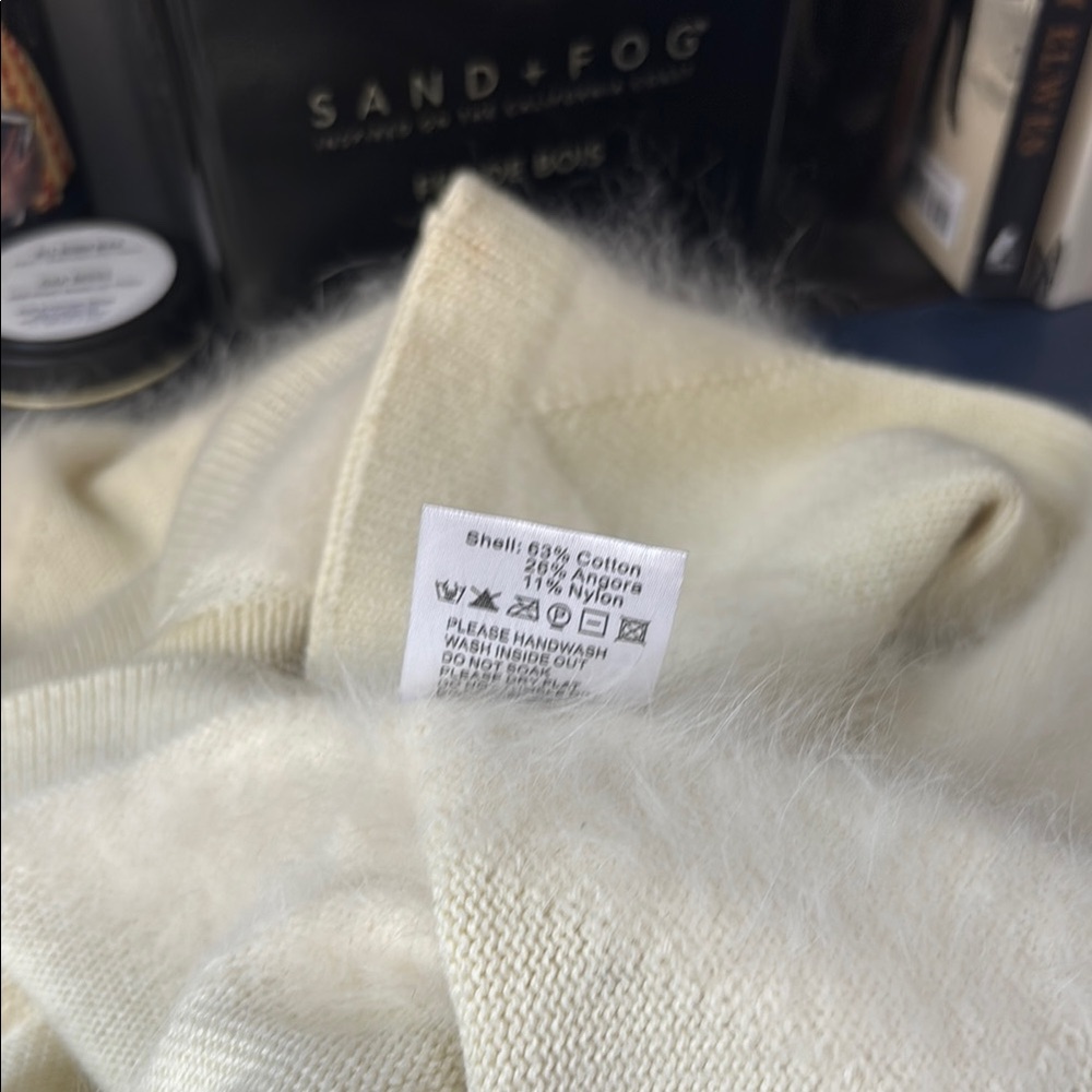 Stine Goya Cotton Angora Cream Trapeze Cardigan - Picture 6 of 7